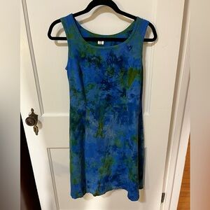 Ghanaian Blue and Green Sleeveless Dress